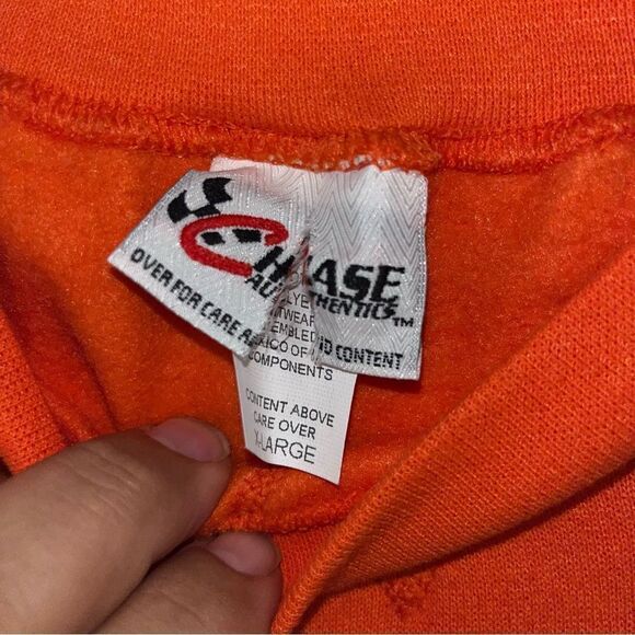 Rare Y2K Chase Authentics Blue Bird Crewneck Sweatshirt XL Orange - Picture 3 of 4